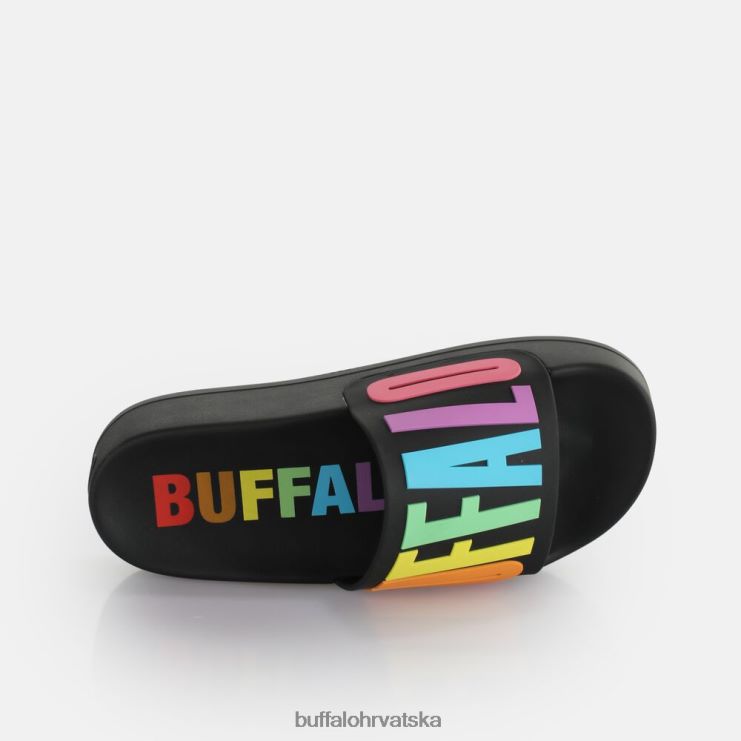crno Buffalo lake bold platform slide vegan |slajdova TDD6T193